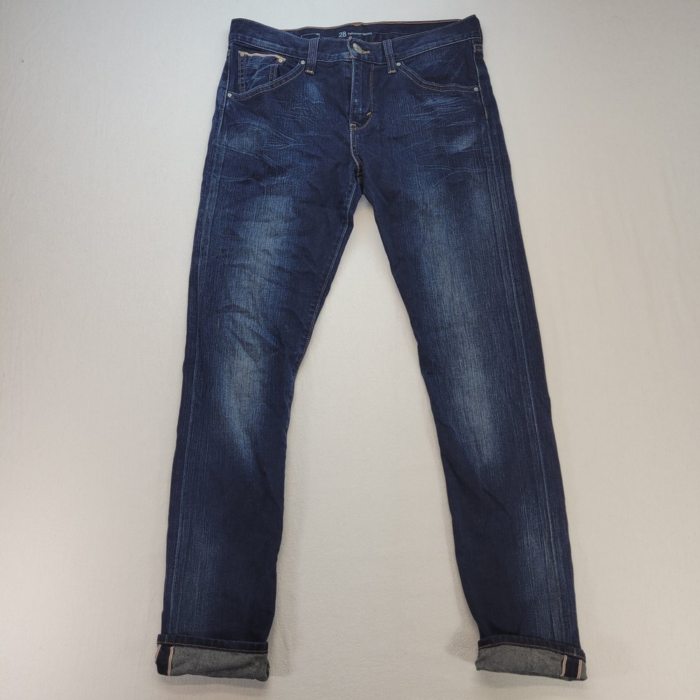 Levi's Skinny Jeans Mens 28x31 Blue Selvedge Dark Wash Denim‎